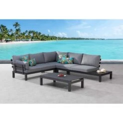 Best Lounge-Gruppe Manarola 4-tlg. Anthrazit/Grau -Gartengerätegeschäft 719997 3271 03