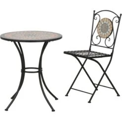 Siena Garden Bistrotisch Prato Eisen Ø 60 Cm X 71 Cm Schwarz Mosaik -Gartengerätegeschäft 720895 1346 05