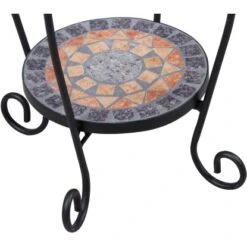 Siena Garden Blumenständer Prato Eisen 41 Cm X 41 Cm X 59 Cm Schwarz Mosaik -Gartengerätegeschäft 720914 1346 09