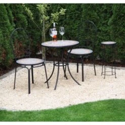 Siena Garden Blumenständer Prato Eisen 41 Cm X 41 Cm X 59 Cm Schwarz Mosaik -Gartengerätegeschäft 720914 1346 11