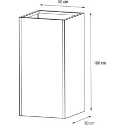 Herstera Garden Pflanzkasten Kaktusgrün 50 Cm X 50 Cm X 100 Cm -Gartengerätegeschäft 730628 1741 HG08977101 02
