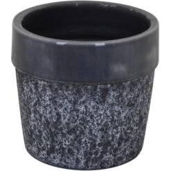 A.H.G. Keramik Übertopf Vulcano Shiny Konisch Graul 29 Cm X 28 Cm