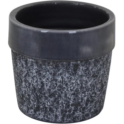 A.H.G. Keramik Übertopf Vulcano Shiny Konisch Graul 29 cm x 28 cm A.H.G. Keramik Übertopf Vulcano Shiny Konisch Graul 29 Cm X 28 Cm -Gartengerätegeschäft 769557 1316 01