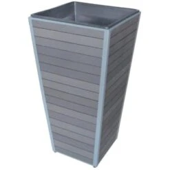 WPC-Pflanzsäule Monaco 27 Cm X 27 Cm X 44 Cm Anthrazit