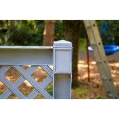 KHW Pflanzkasten Groß M. Zentralspalier 2-tlg. Grau 140 Cm X 100 Cm X 43 Cm -Gartengerätegeschäft 836760 4164 4