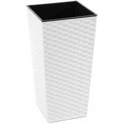 Siena Garden Pflanzgefäß Modern Paris Weiß 25x25x46,5 Cm