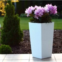 Siena Garden Pflanzgefäß Modern Paris Weiß 35x35x68,0 Cm -Gartengerätegeschäft 8630360 1346 4