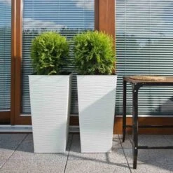 Siena Garden Pflanzgefäß Modern Nizza Weiß 35x35x68,0 Cm 3 Siena Garden Pflanzgefäß Modern Nizza Weiß 35x35x68,0 Cm -Gartengerätegeschäft 8630709 1346 4