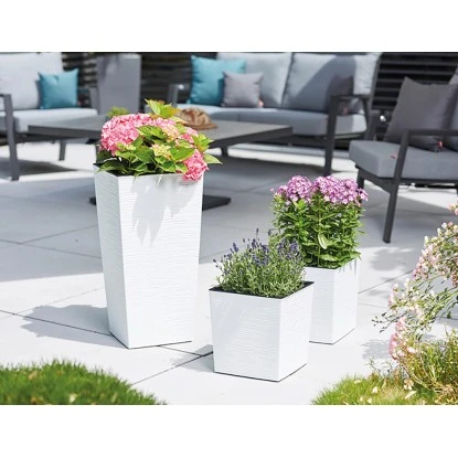 Siena Garden Pflanzgefäß Modern Nizza Weiß 35x35x68,0 cm Siena Garden Pflanzgefäß Modern Nizza Weiß 35x35x68,0 Cm -Gartengerätegeschäft 8630709 1346 6