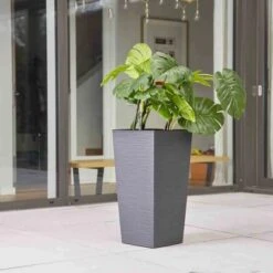 Siena Garden Pflanzgefäß Modern Nizza Graphit 40x40x75,3 Cm -Gartengerätegeschäft 8630782 1346 4