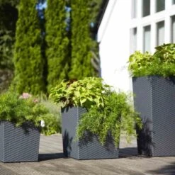 Siena Garden Pflanzgefäß Modern Nizza Graphit 40x40x75,3 Cm -Gartengerätegeschäft 8630782 1346 6