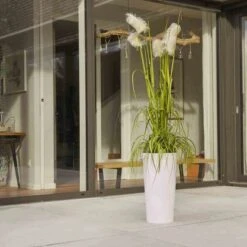 Siena Garden Pflanzgefäß Modern Lille Weiß Ø 25x46,5 Cm -Gartengerätegeschäft 8631400 1346 5