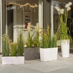 Siena Garden Pflanzgefäß Modern Lille Weiß Ø 25x46,5 Cm -Gartengerätegeschäft 8631400 1346 6