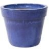 M Collections Pflanztopf Glazed Basic Pot Falling 47 Cm X 47 Cm Blau