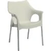 Stapelstuhl Vegas Silber/elfenbein
