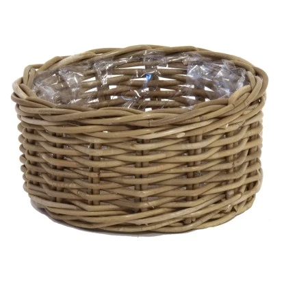 Pflanzschale Kobo Korbrohr Ø 33 cm Grau Pflanzschale Kobo Korbrohr Ø 33 Cm Grau -Gartengerätegeschäft schale rund Kobo mit Folie